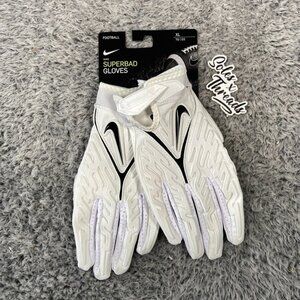 Nike Superbad 6.0 Padded Football Gloves Size XL Men White Black FN0279-102